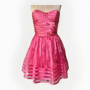 NWT Betsey Johnson pink strapless, cupcake cocktail dress S
